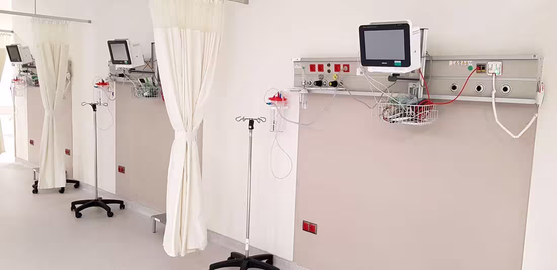 Medical gas pipeline and terminal units installed in a healthcare facility